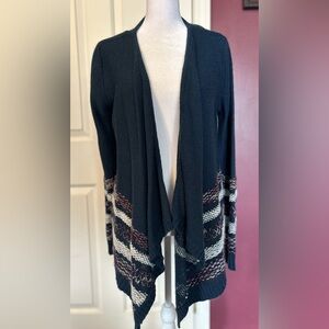 Cloud Chaser Jacquard Sweater Cardigan Size Medium